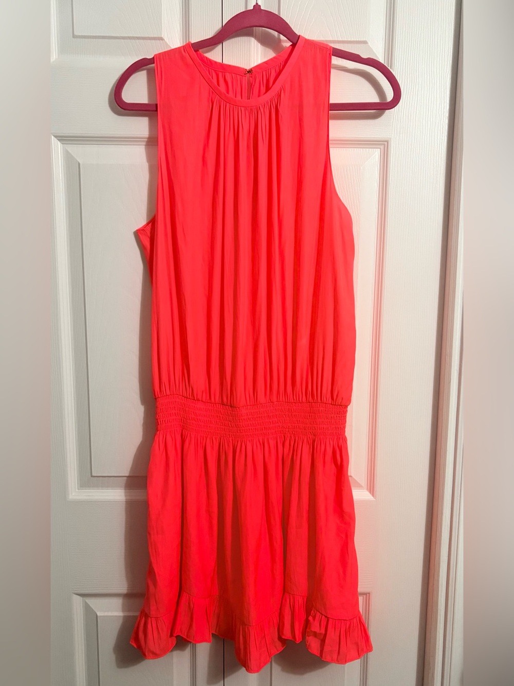 Ramy Brook Glow Coral-Red Sleeveless Dany Dress